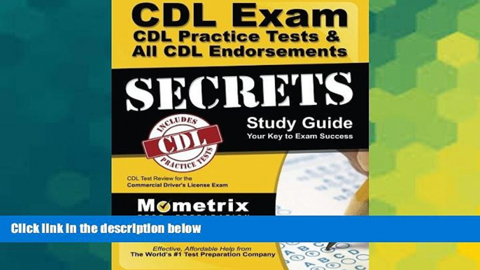 Big Deals  CDL Exam Secrets - CDL Practice Tests   All CDL Endorsements Study Guide: CDL Test