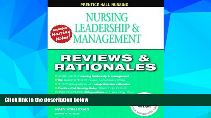 Big Deals  Prentice Hall Nursing Reviews and Rationales: Nursing Leadership and Management  Best