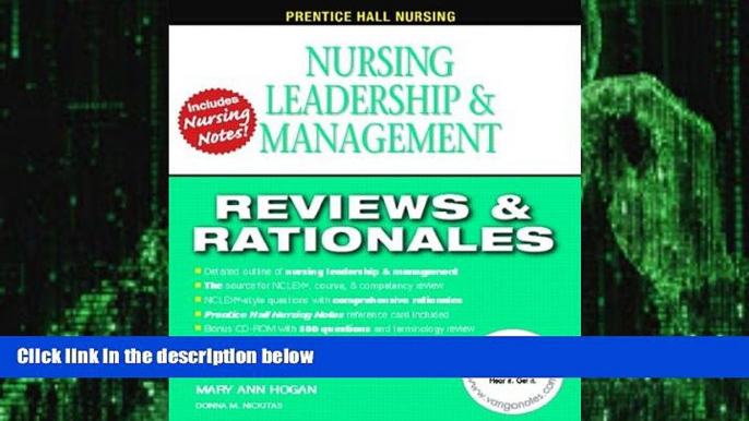 Big Deals  Prentice Hall Nursing Reviews and Rationales: Nursing Leadership and Management  Best