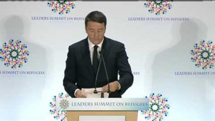 New York - Renzi interviene al “Leaders’ Summit on Refugees” all’Onu (20.09.16)