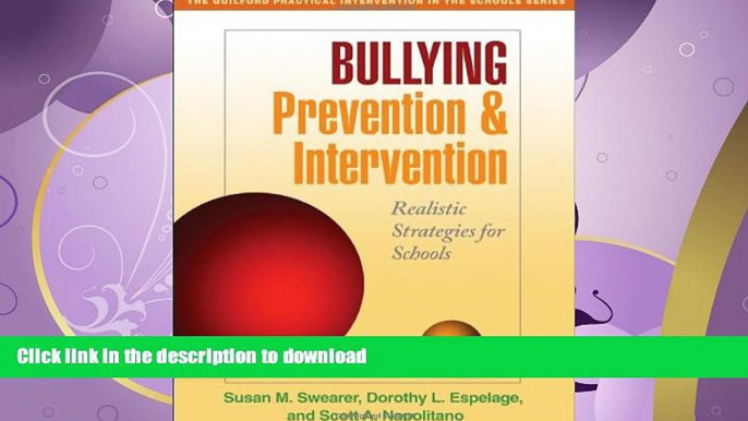 READ  Bullying Prevention and Intervention: Realistic Strategies for Schools (The Guilford