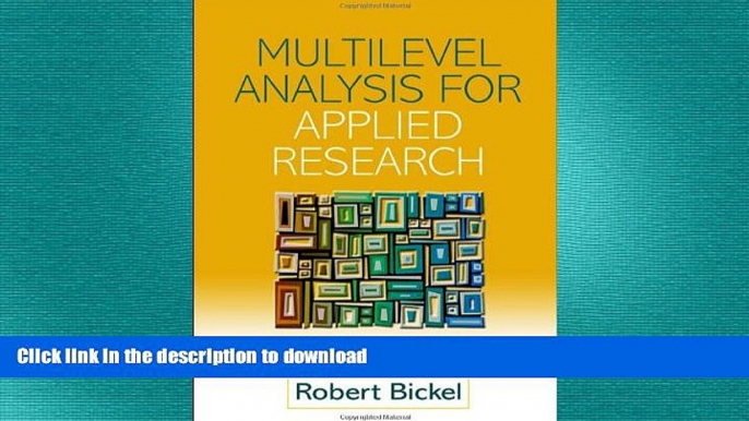 READ  Multilevel Analysis for Applied Research: It s Just Regression! (Methodology in the Social