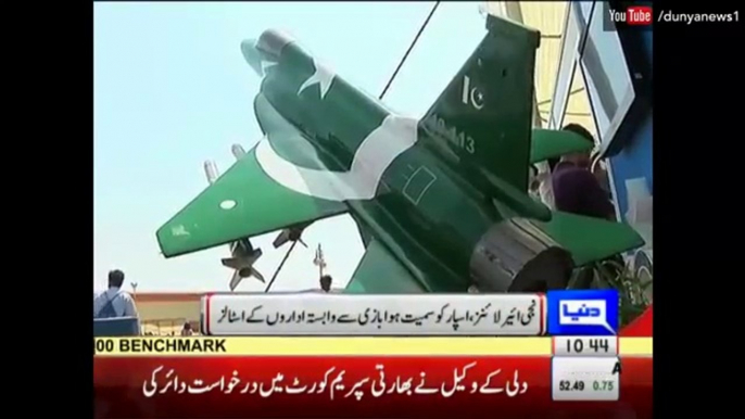 PAF officers performs Air show in Aviation Expo held in PAF museum Karachi