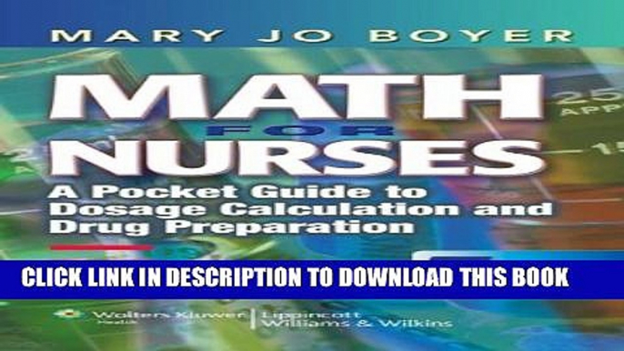 [PDF] Math for Nurses: A Pocket Guide to Dosage Calculation and Drug Preparation Full Collection