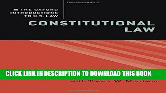 [PDF] The Oxford Introductions to U.S. Law: Constitutional Law Popular Colection