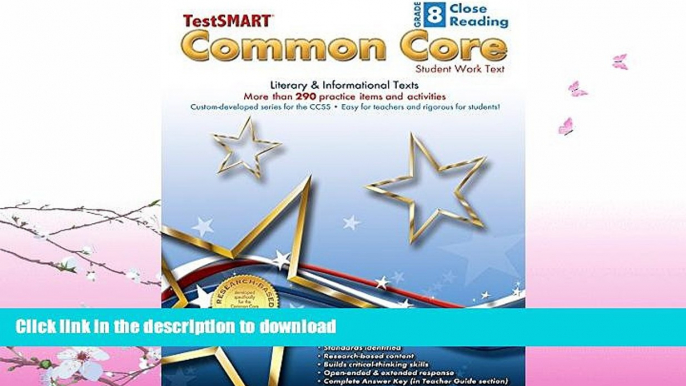 FAVORITE BOOK  TestSMARTÂ® Common Core Close Reading Work Text, Grade 8 - Literary