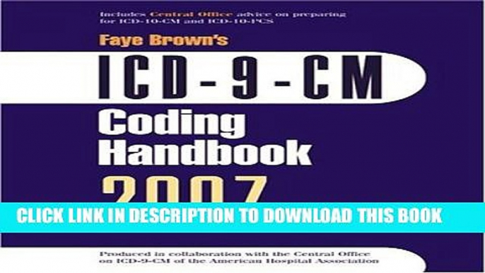 Collection Book ICD-9-CM Coding Handbook 2007, With Answers (ICD-9-CM Coding Handbook (W/Answers))