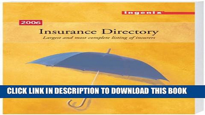 New Book Insurance Directory - 2006