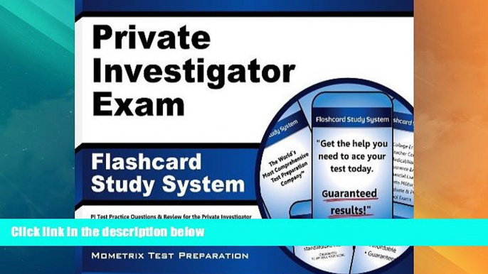 Big Deals  Private Investigator Exam Flashcard Study System: PI Test Practice Questions   Review