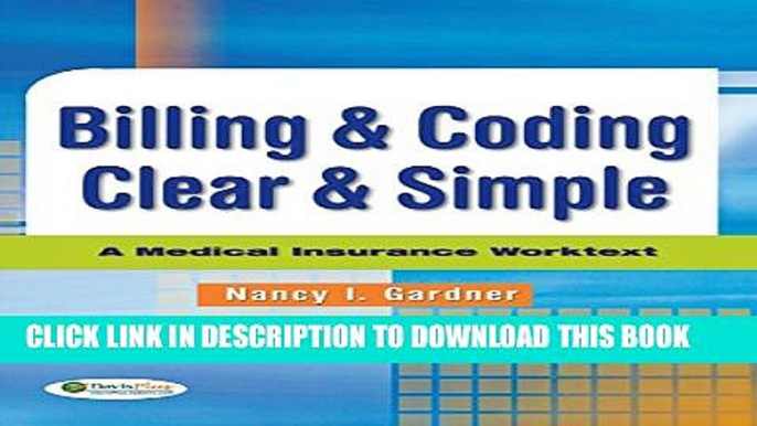 New Book Billing   Coding Clear   Simple: A Medical Insurance Worktext