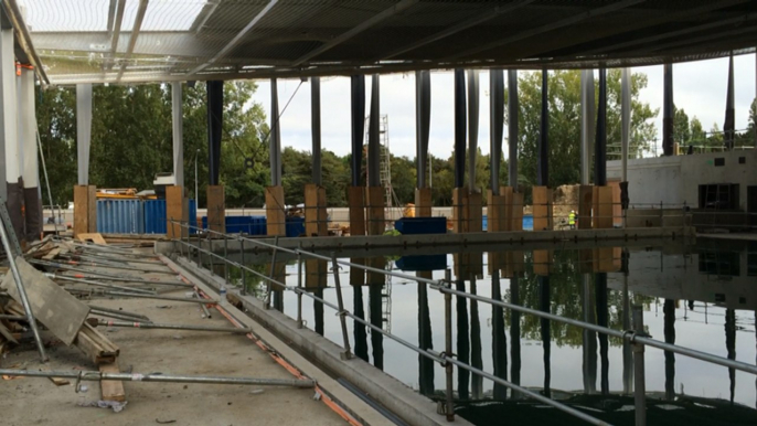 Visite du chantier du futur centre