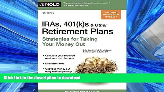 READ THE NEW BOOK IRAs, 401(k)s   Other Retirement Plans: Strategies for Taking Your Money Out