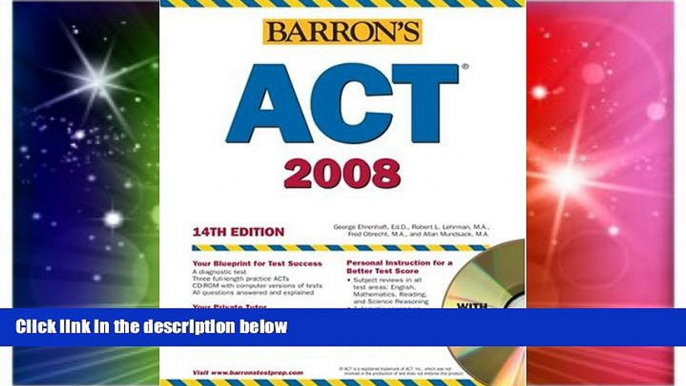 Big Deals  Barron s ACT, 2007-2008 with CD-ROM (Barron s ACT (W/CD))  Best Seller Books Most Wanted