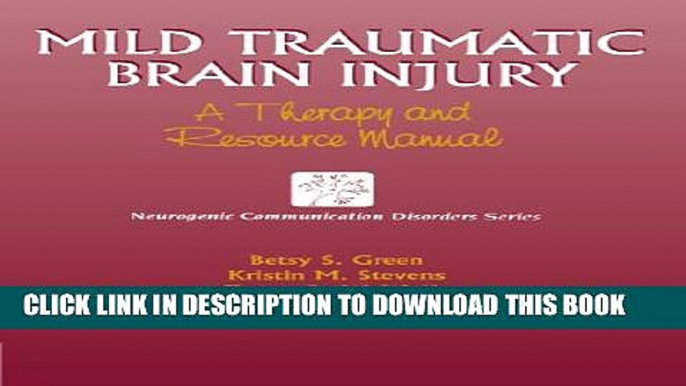 Collection Book Mild Traumatic Brain Injury: A Therapy and Resource Manual (Neurogenic