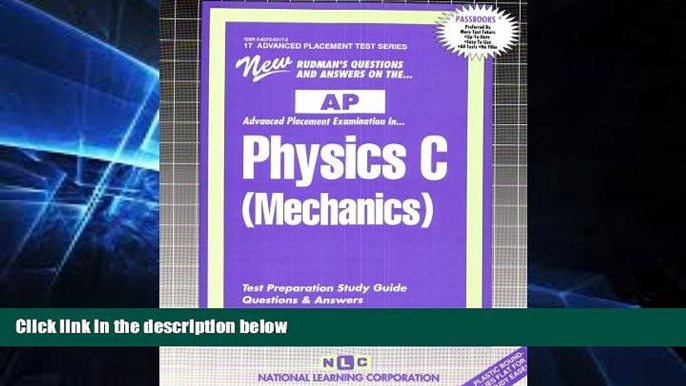 Big Deals  PHYSICS C (MECHANICS) (Advanced Placement Test Series) (Passbooks) (ADVANCED PLACEMENT