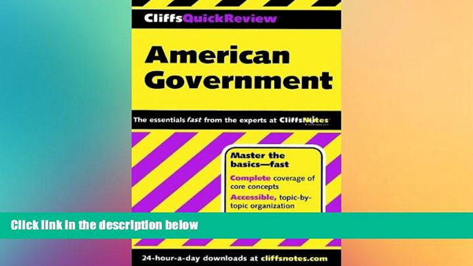 Must Have PDF  CliffsQuickReview American Government (Cliffs Quick Review (Paperback))  Best