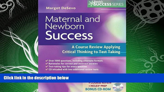 GET PDF  Maternal and Newborn Success: A Course Review Applying Critical Thinking to Test Taking