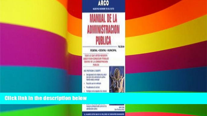 Big Deals  Manual de la Administracion Publica  Best Seller Books Most Wanted