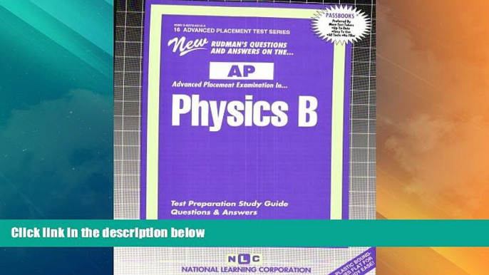 Big Deals  PHYSICS B (Advanced Placement Test Series) (Passbooks) (ADVANCED PLACEMENT TEST SERIES