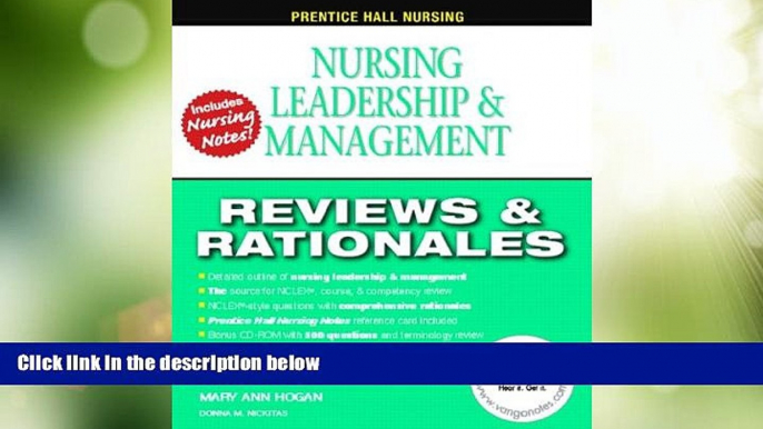 Big Deals  Prentice Hall Nursing Reviews and Rationales: Nursing Leadership and Management  Best