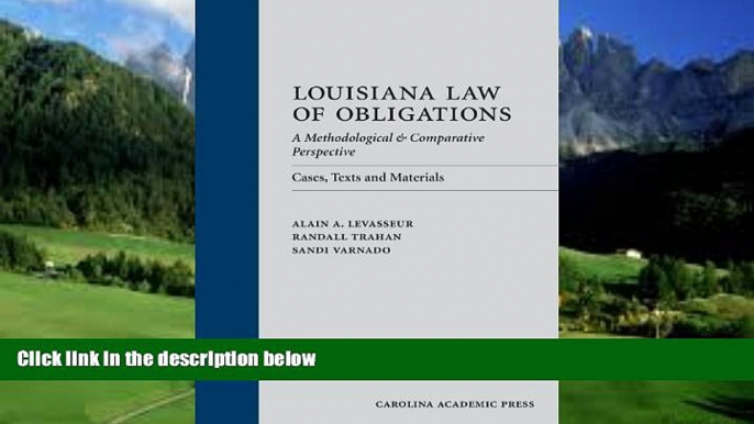 Big Deals  Louisiana Law of Obligations: A Methodological   Comparative Perspective: Cases, Texts