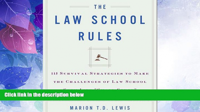 Big Deals  The Law School Rules: 115 Survival Strategies to Make the Challenges of Law School Seem