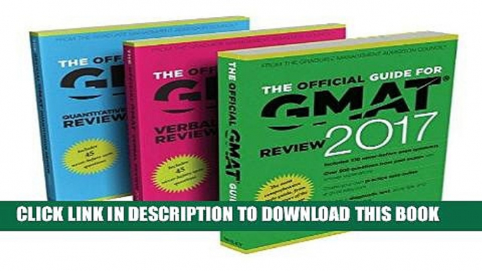 [PDF] The Official Guide to the GMAT Review 2017 Bundle + Question Bank + Video Full Collection