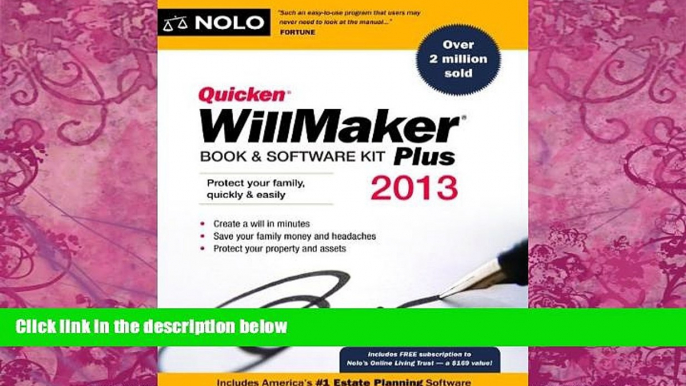 Big Deals  Quicken WillMaker Plus 2013 Edition: Book   Software Kit  Best Seller Books Most Wanted