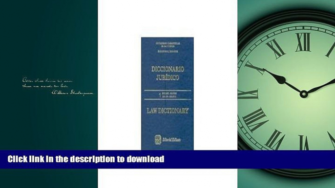 READ THE NEW BOOK Diccionario Juridico - 2 Tomos English-Spanish Espanol-Ingles (Spanish Edition)