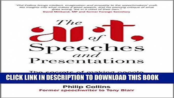 [PDF] The Art of Speeches and Presentations: The Secrets of Making People Remember What You Say