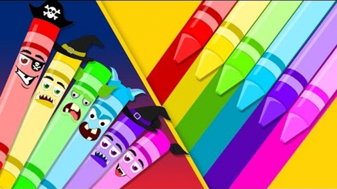 Crayons Song | Learn Color | Scary Crayons Song | Nursery Rhymes Compilation