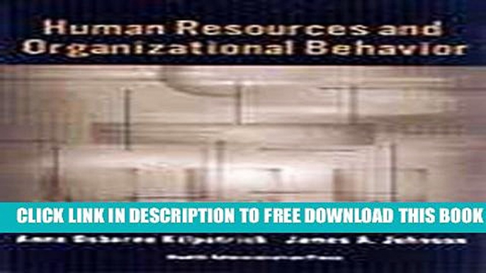 New Book Human Resources and Organizational Behavior: Cases in Health Services Management