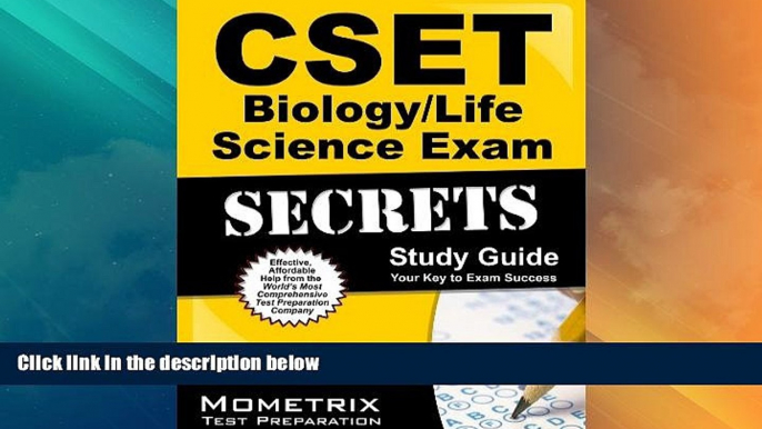 Big Deals  CSET Biology/Life Science Exam Secrets Study Guide: CSET Test Review for the California