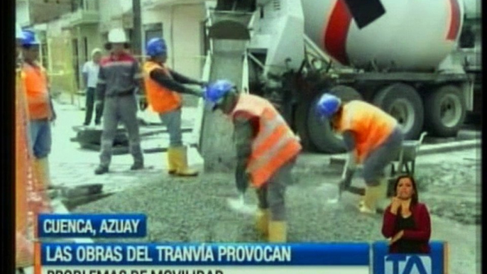 La construcción del tranvía genera problemas en Cuenca