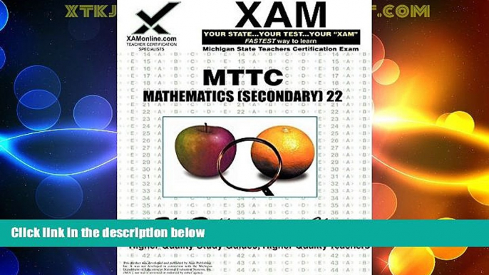 Big Deals  MTTC Mathematics (Secondary) 22 (XAM MTTC)  Best Seller Books Best Seller