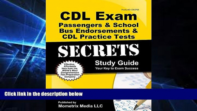 Big Deals  CDL Exam Secrets - Passengers   School Bus Endorsements   CDL Practice Tests Study