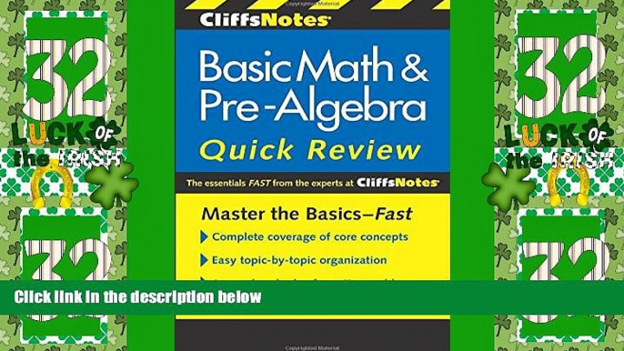 Big Deals  CliffsNotes Basic Math   Pre-Algebra Quick Review, 2nd Edition (Cliffs Quick Review