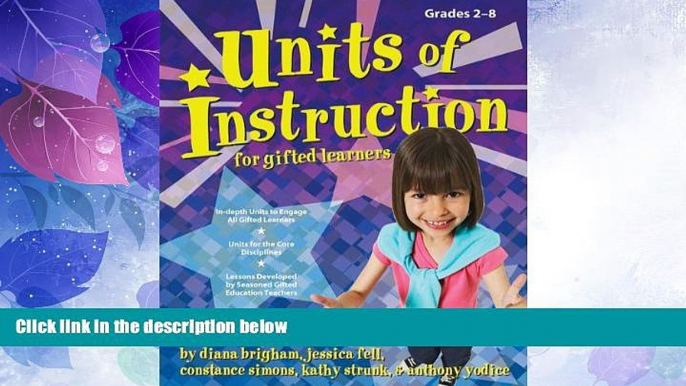 Big Deals  Units of Instruction for Gifted Learners  Best Seller Books Most Wanted