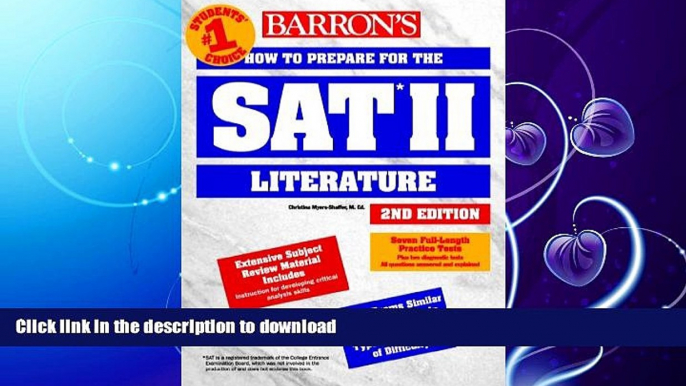 FAVORITE BOOK  How to Prepare for the SAT II Literature (Barron s SAT Subject Test Literature)