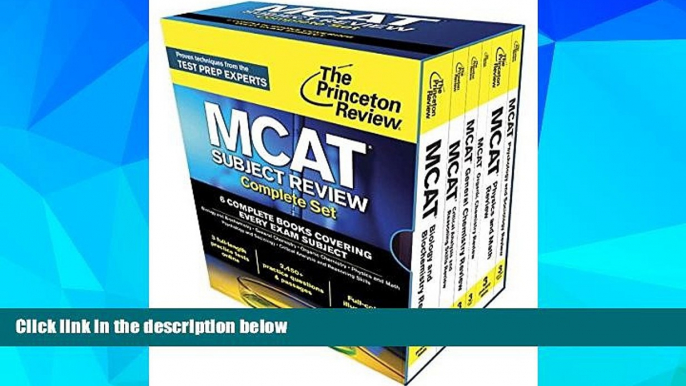 Must Have PDF  Princeton Review MCAT Subject Review Complete Box Set: New for MCAT 2015 (Graduate