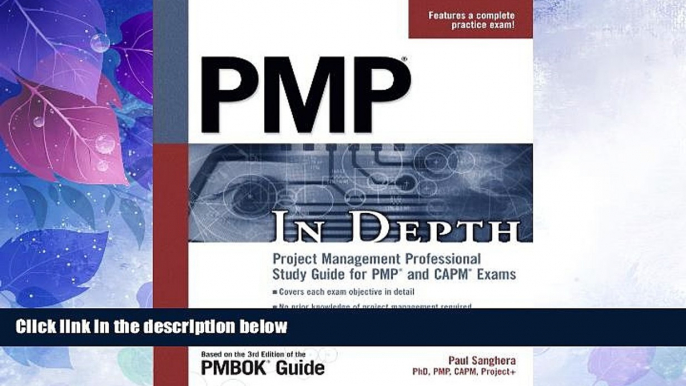 Big Deals  PMP in Depth: Project Management Professional Study Guide for PMP and CAPM Exams  Best