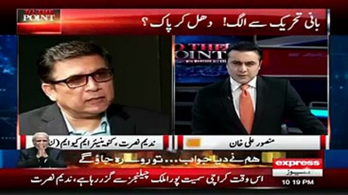 Nadeem Nusrat Claims he is still in contact with many MQM members who are allign themselves with Altaf Hussain