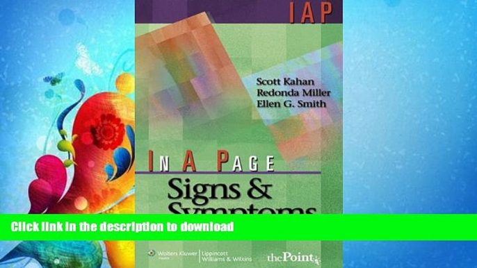 READ BOOK  In A Page Signs   Symptoms (In a Page Series) FULL ONLINE