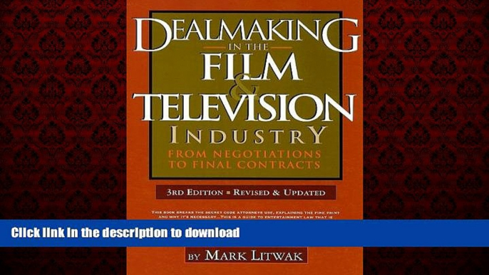 FAVORIT BOOK Dealmaking in the Film   Television Industry: From Negotiations to Final Contracts,