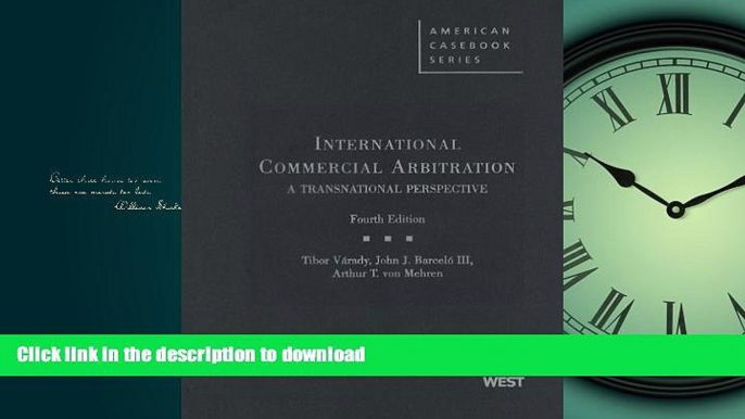 FAVORIT BOOK International Commercial Arbitration: A Transnational Perspective (American