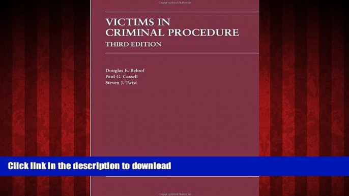 PDF ONLINE Victims in Criminal Procedure READ EBOOK