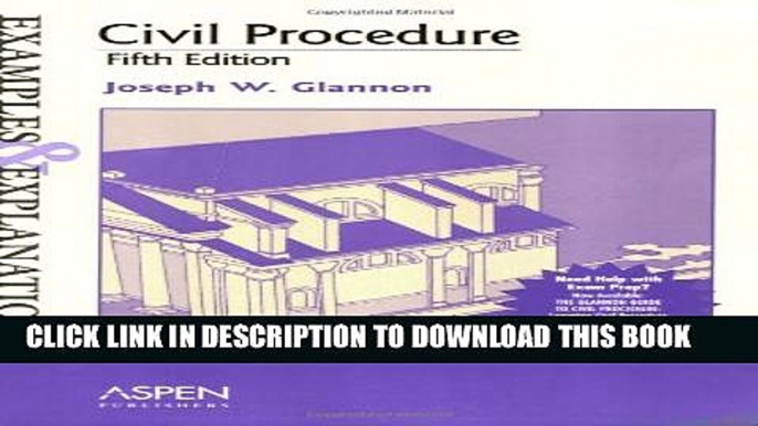 [PDF] Civil Procedure: Examples   Explanations 5th edition Full Online