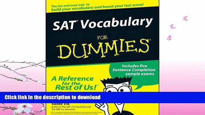 FAVORITE BOOK  SAT Vocabulary For Dummies  GET PDF