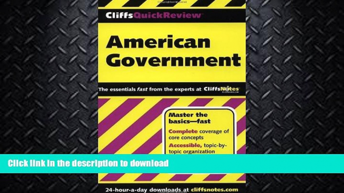 READ  CliffsQuickReview American Government (Cliffs Quick Review (Paperback)) FULL ONLINE