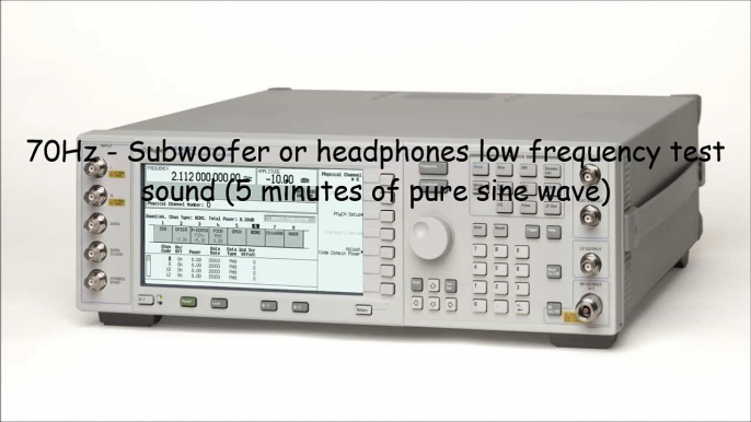 70Hz - Subwoofer or headphones low frequency test sound (5 minutes of pure sine wave)